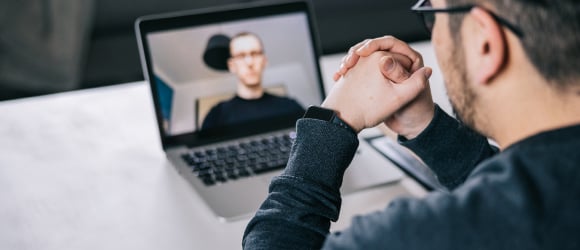 a male patient seeing a privder online