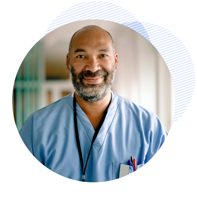 happy male virtual nursing