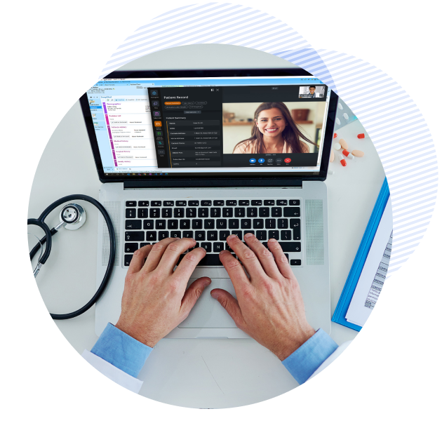 amwell platform on a laptop