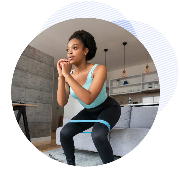member is exercising online