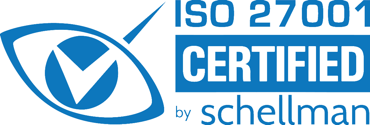 schellman iso27001 seal blue logo